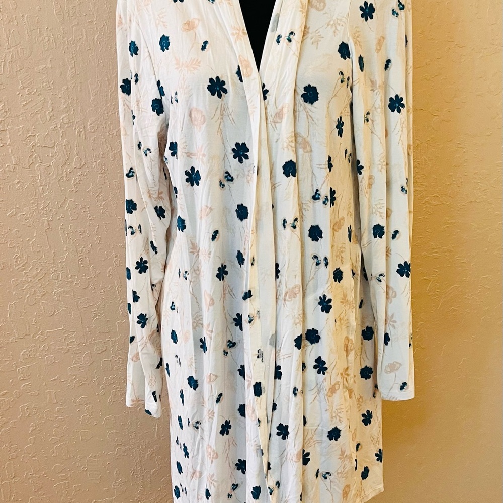 Lands' End Floral Patterned Cardigan‎